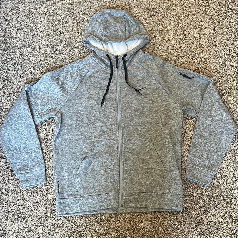 Nike Gray Full-Zip Hooded Sweater